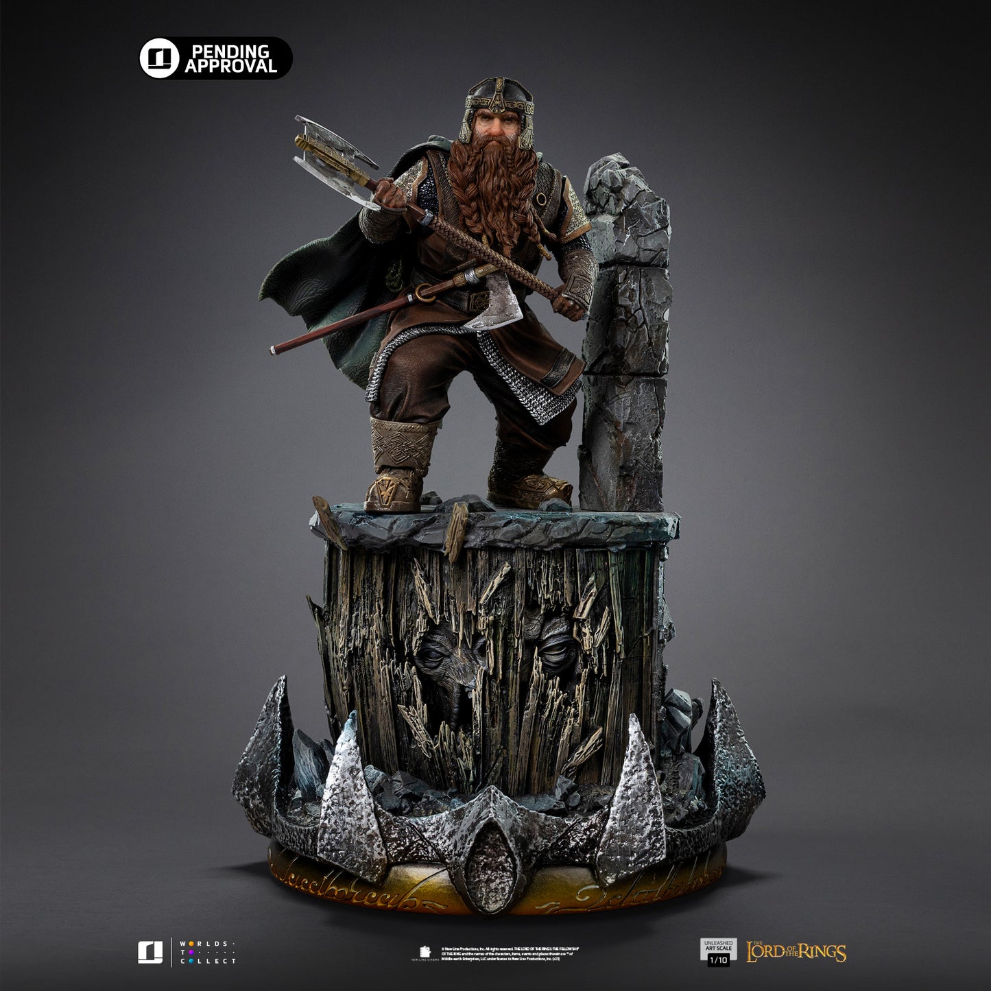 Gimli Unleashed LOTR 1/10 Scale Statue Pre-order