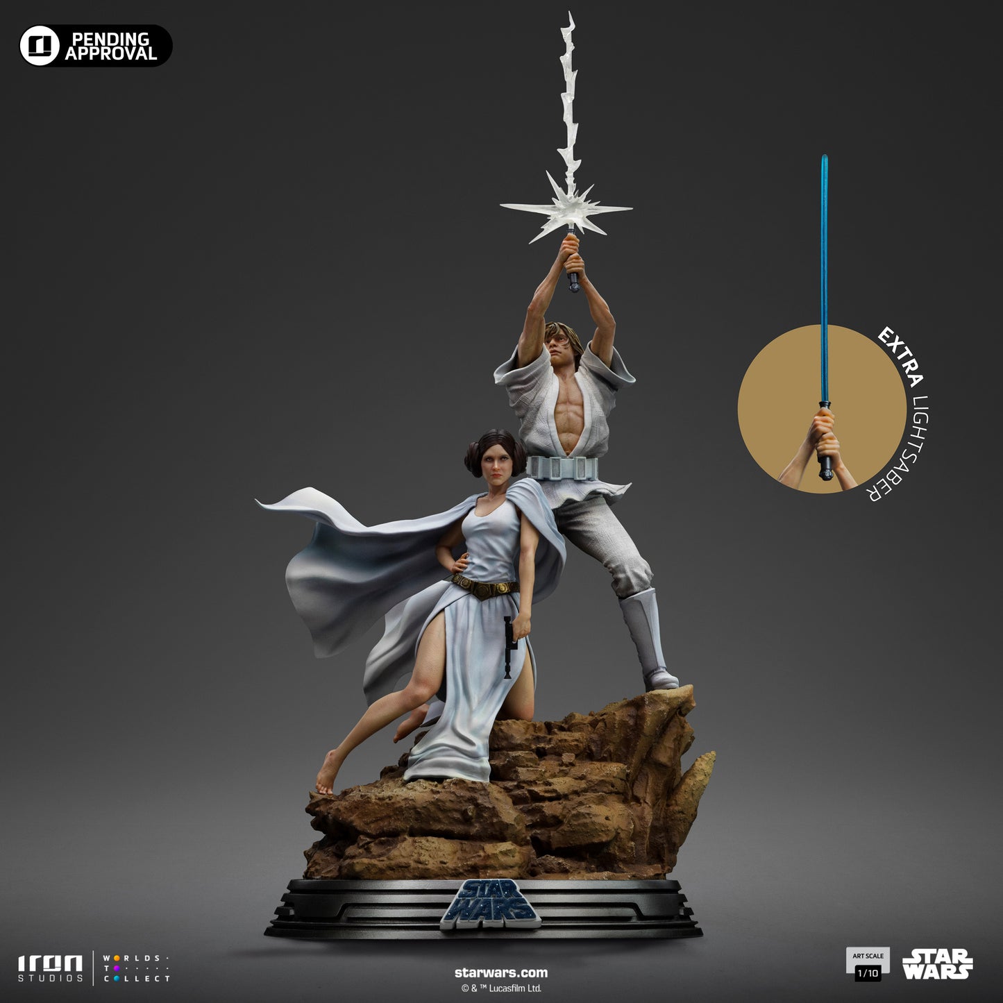 Luke and Leia Movie Poster Star Wars 1/10 Scale Statue Pre-order