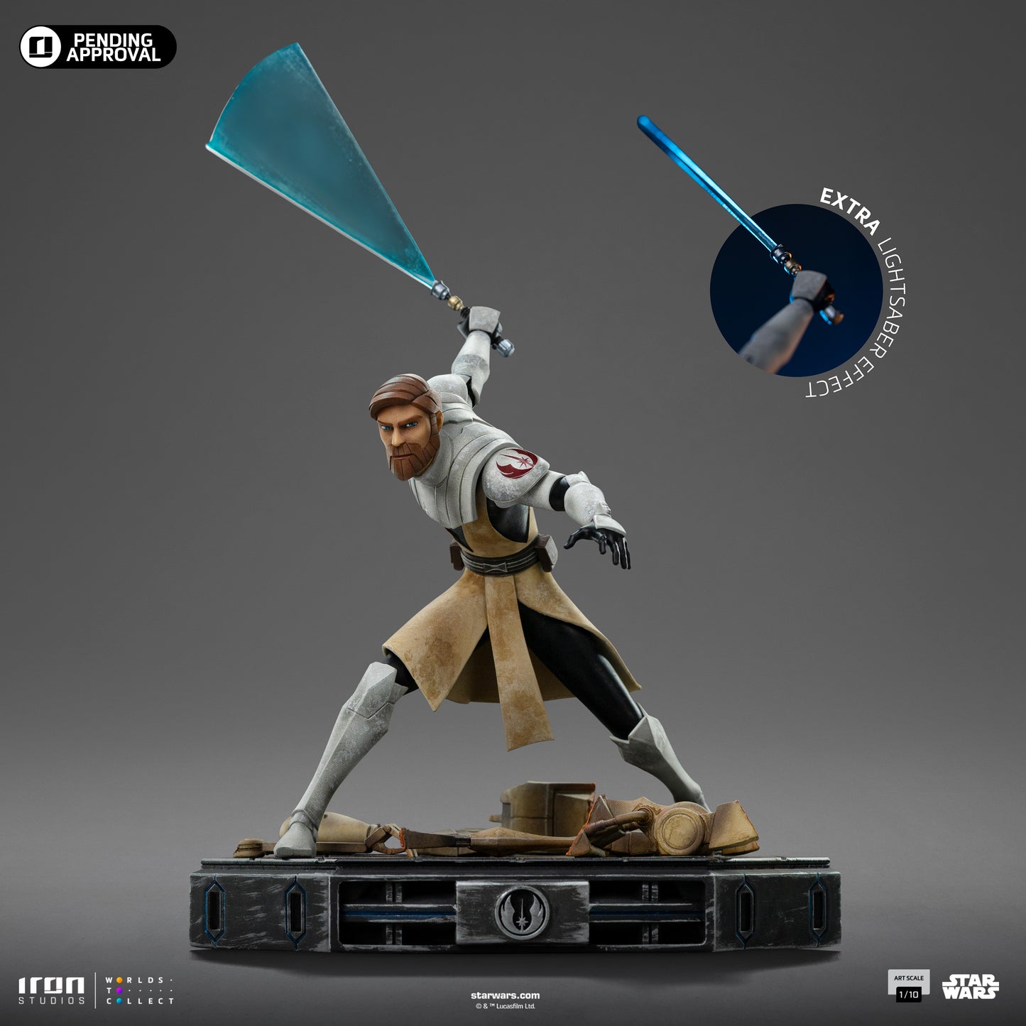 Obi-Wan Kenobi Star Wars Clone Wars 1/10 Scale Statue Pre-order
