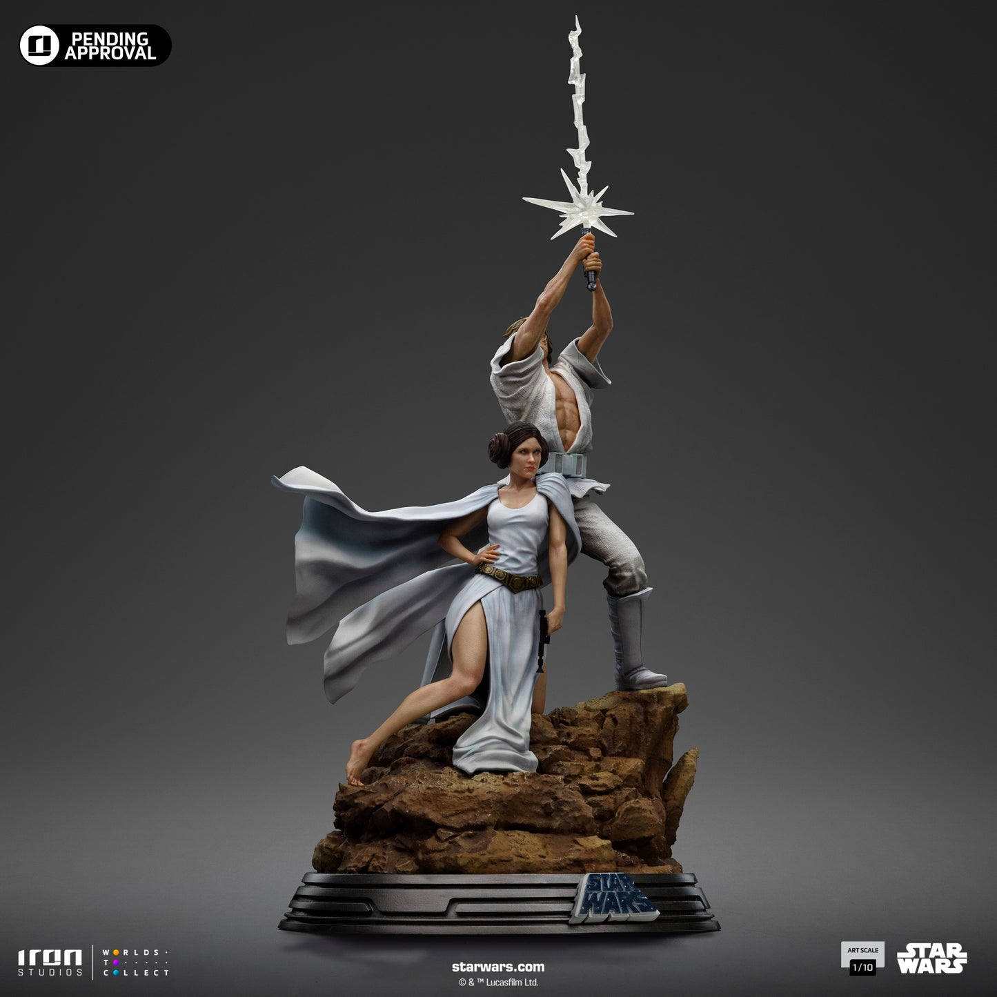Luke and Leia Movie Poster Star Wars 1/10 Scale Statue Pre-order