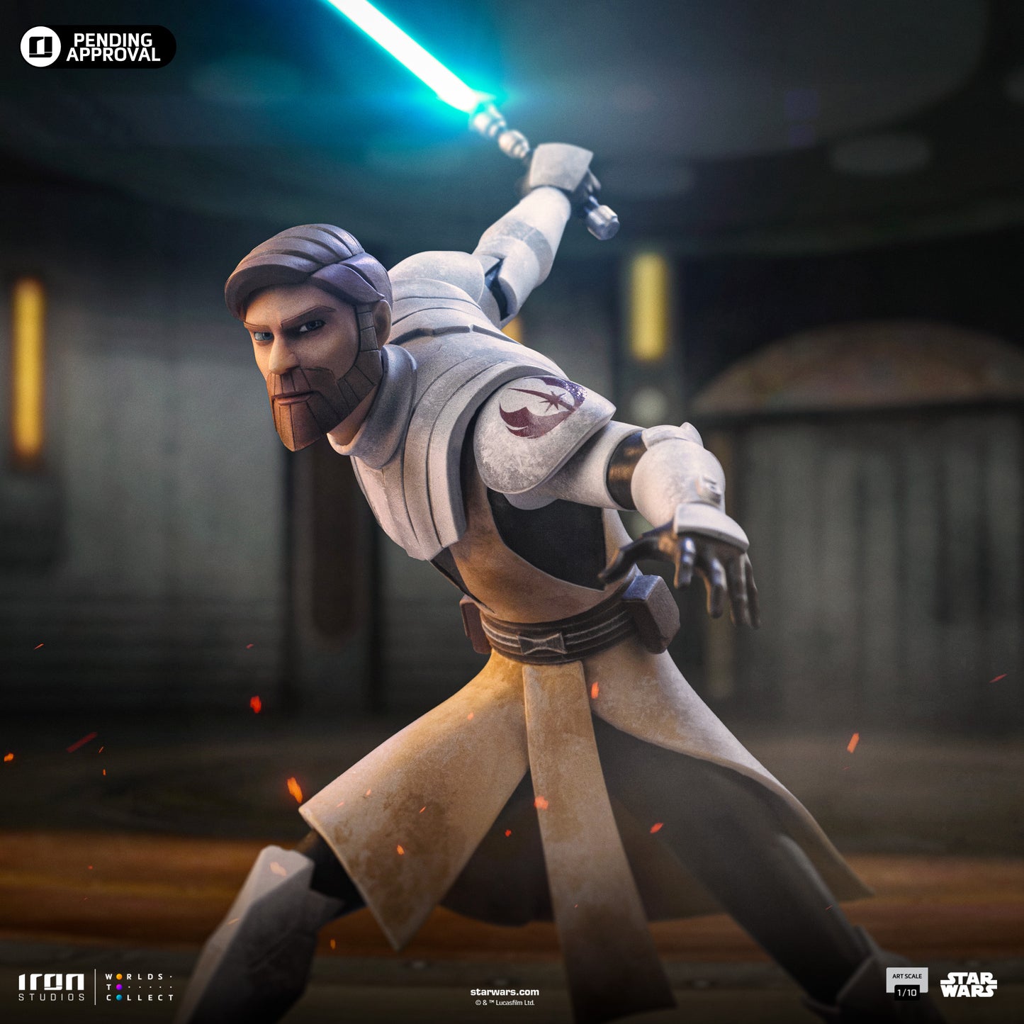 Obi-Wan Kenobi Star Wars Clone Wars 1/10 Scale Statue Pre-order