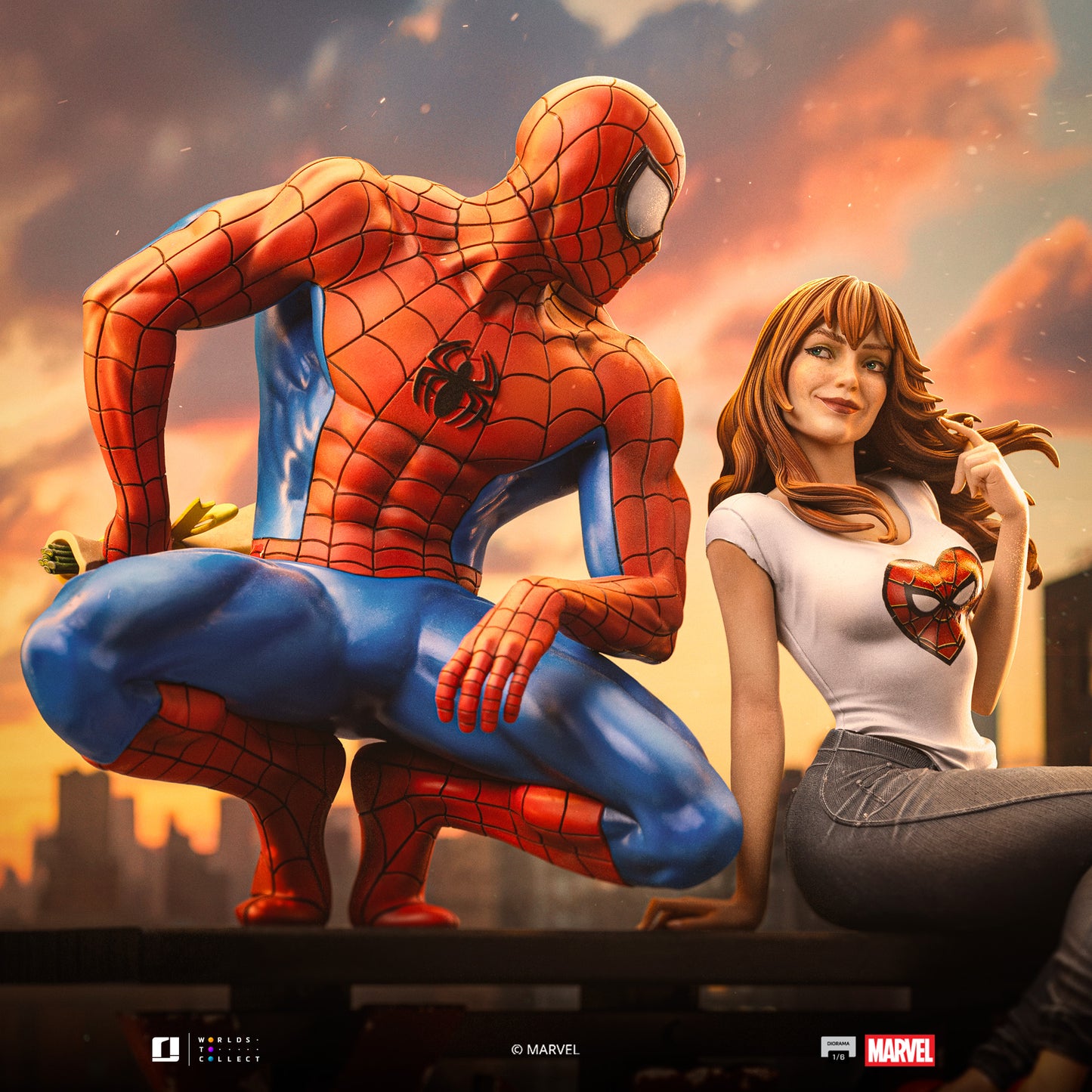 Spider-Man and Mary Jane Diorama 1/6 Scale Statue Pre-order