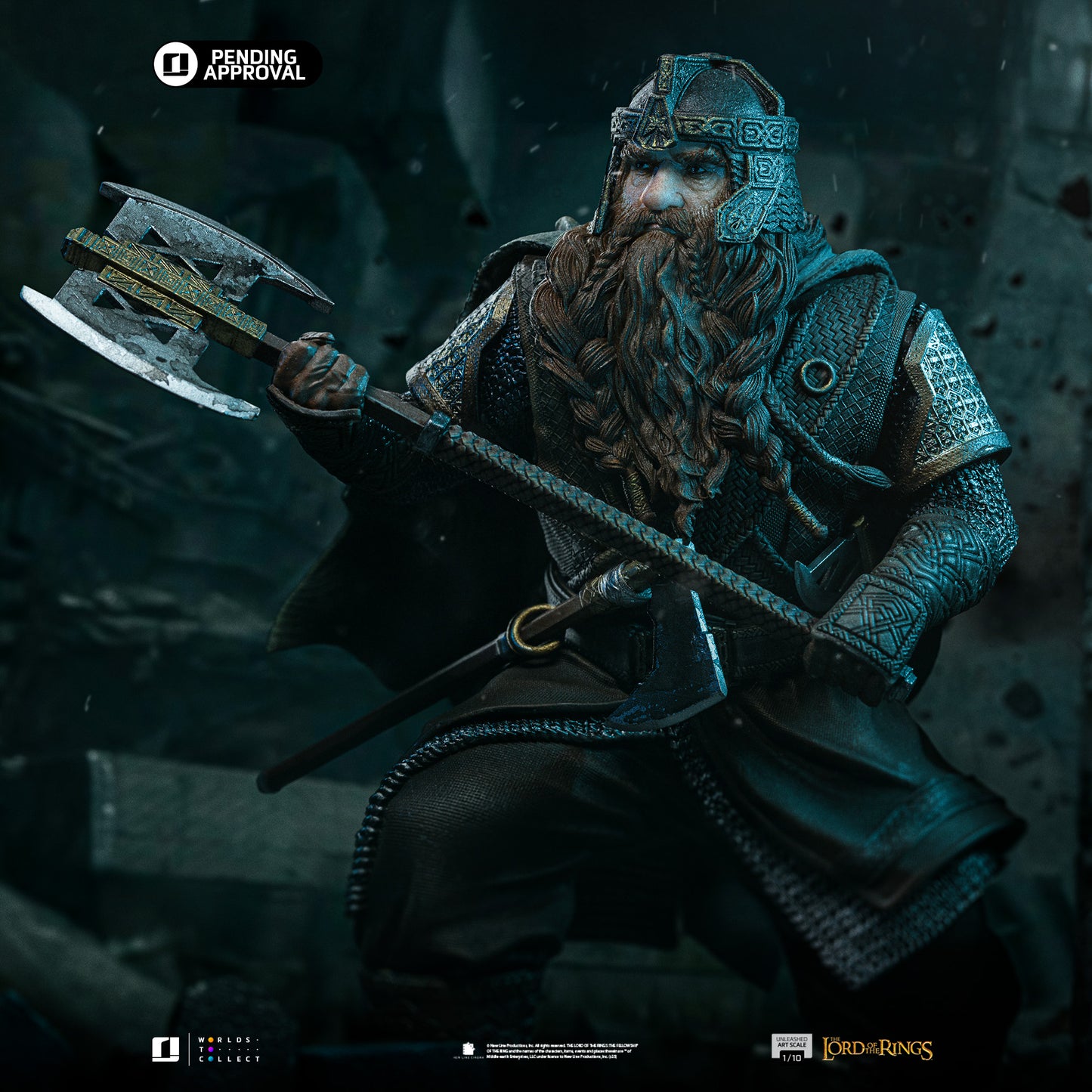 Gimli Unleashed LOTR 1/10 Scale Statue Pre-order