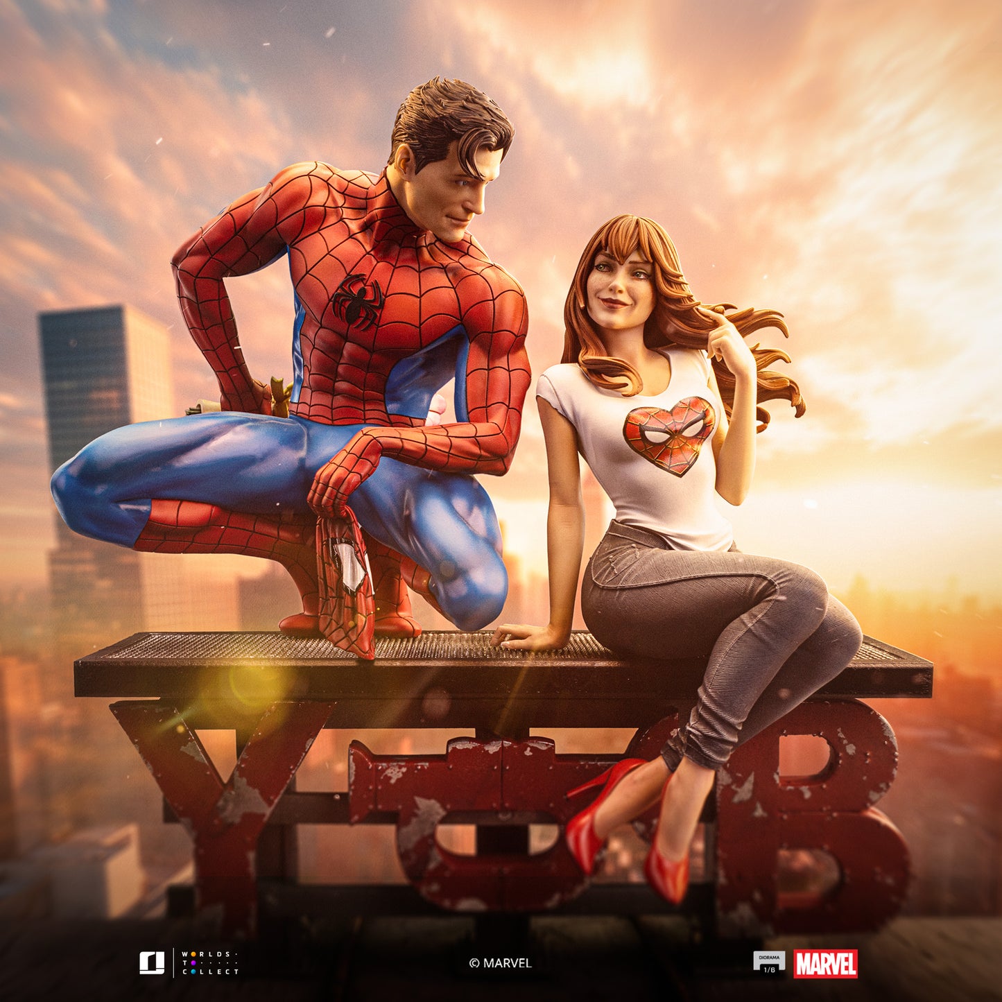 Spider-Man and Mary Jane Diorama 1/6 Scale Statue Pre-order