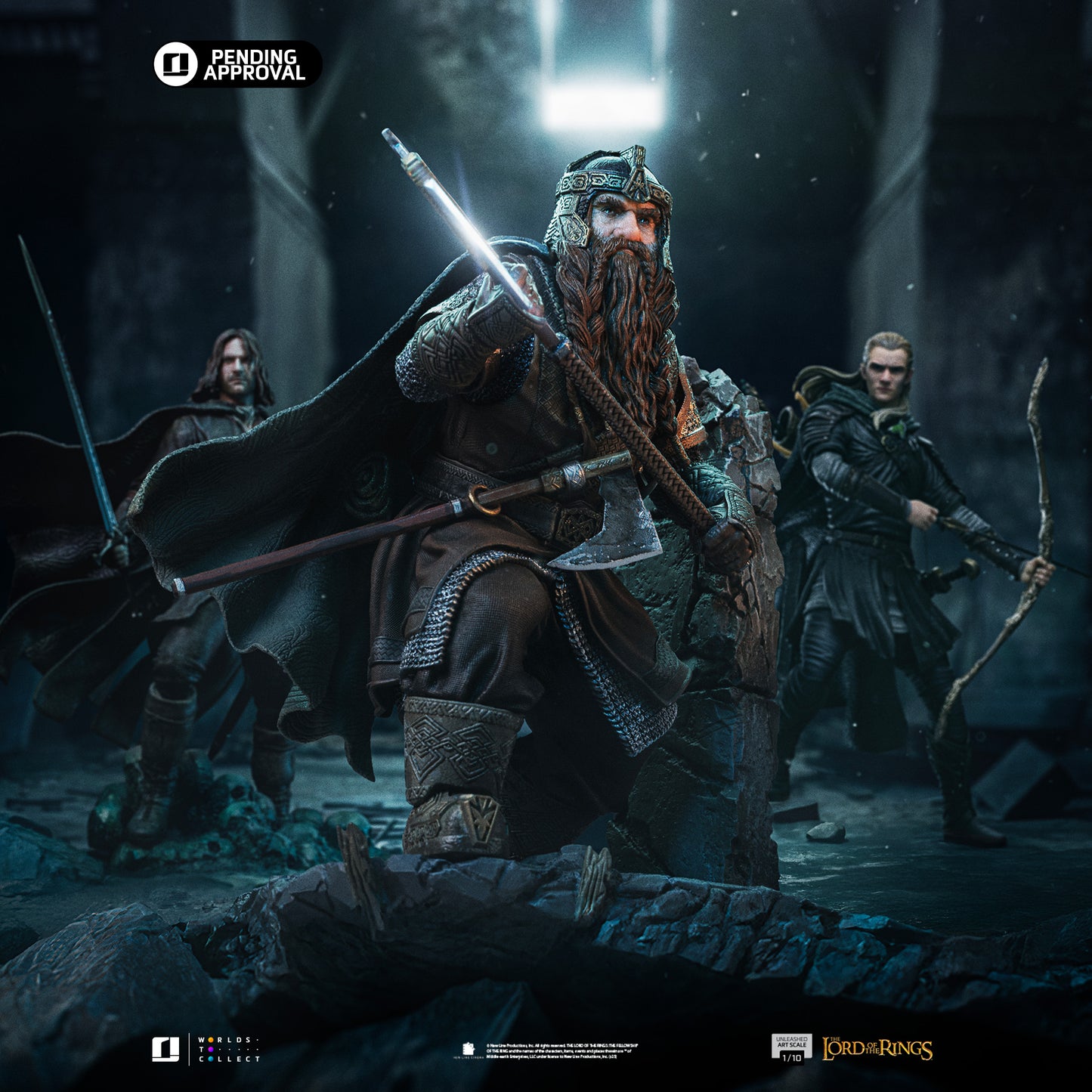 Gimli Unleashed LOTR 1/10 Scale Statue Pre-order
