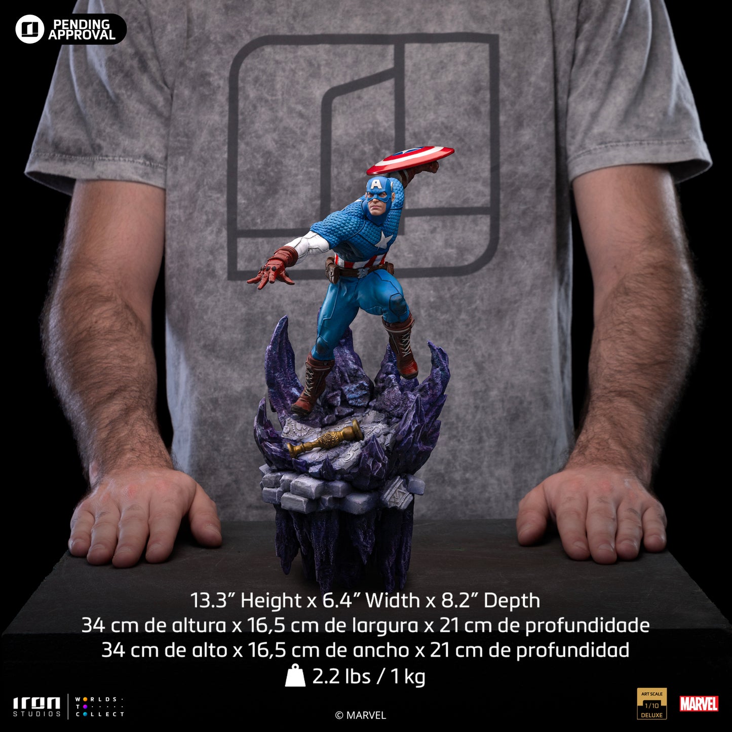 Captain America Deluxe Infinity Gauntlet Iron Studios 1/10 Scale Statue