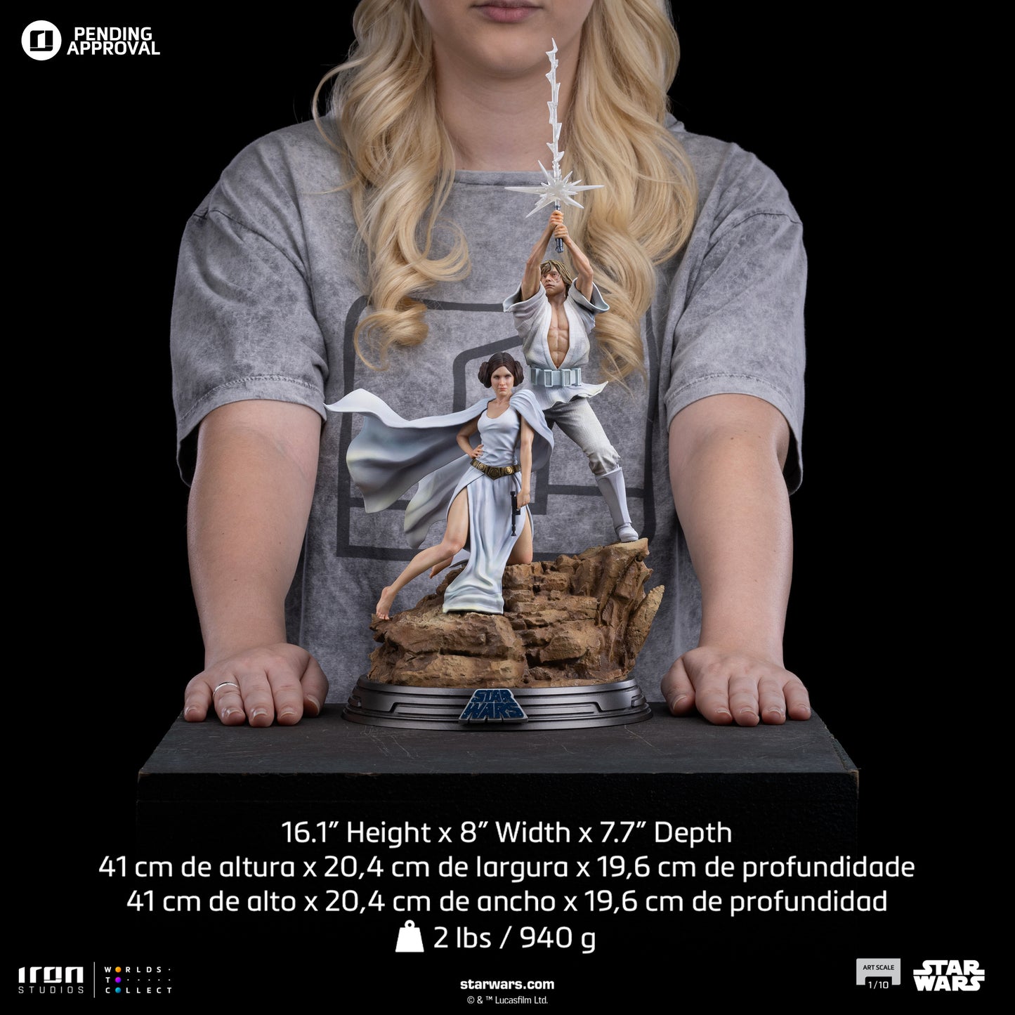 Luke and Leia Movie Poster Star Wars 1/10 Scale Statue Pre-order