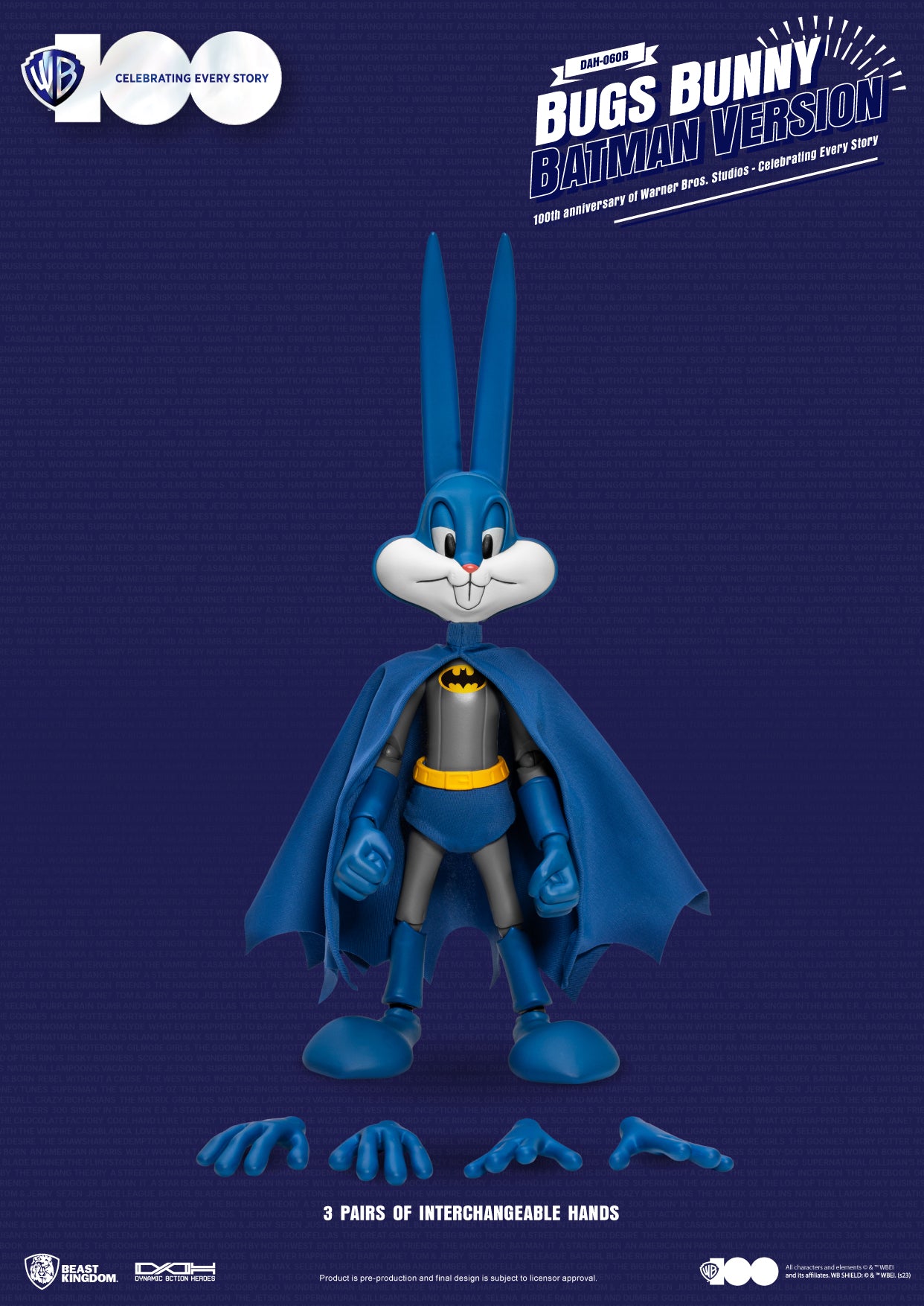 Buggs Bunny Batman Warner Brothers 100th Anniversary Beast Kingdom Dynamic 8-action Action Figure