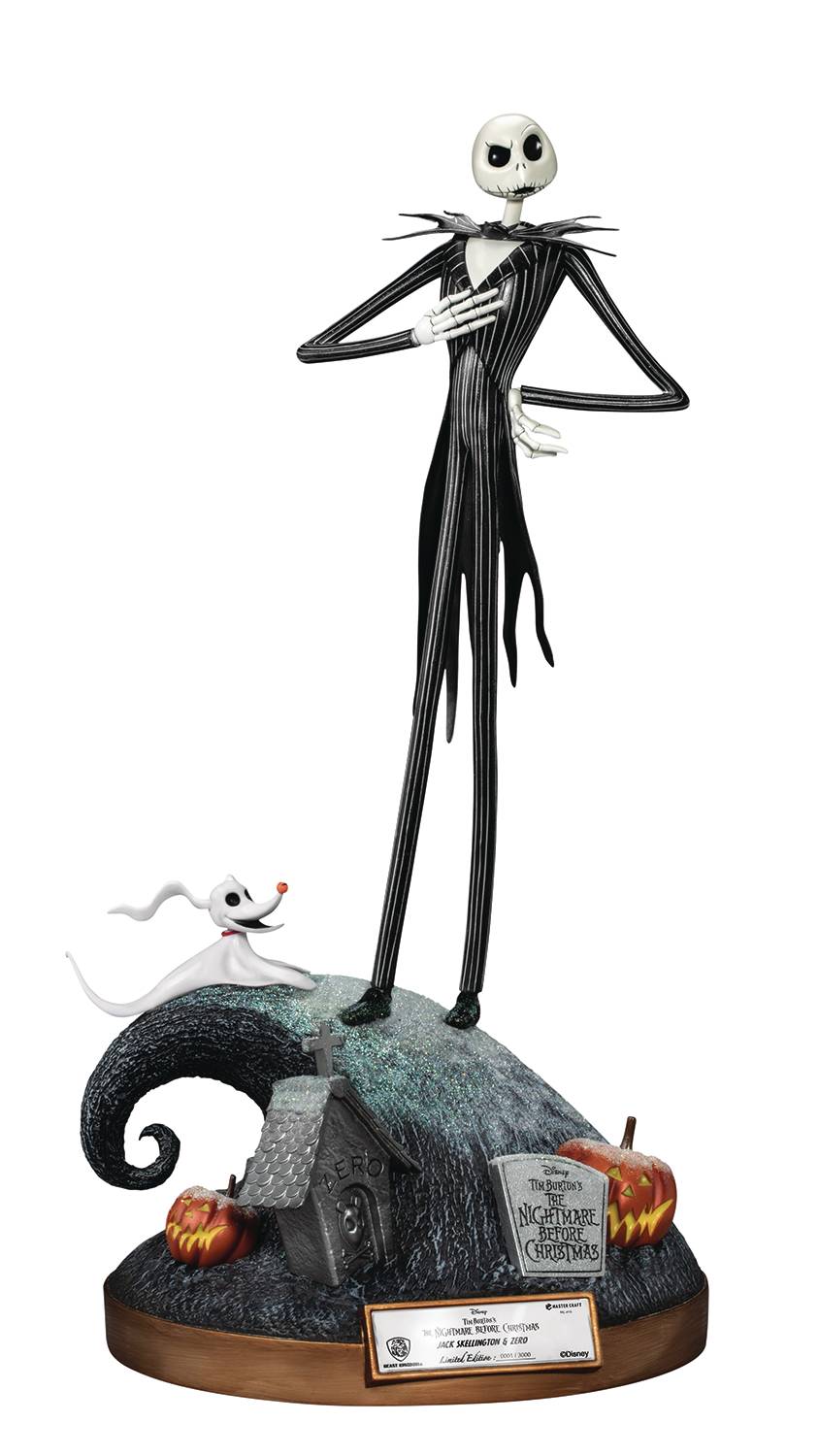 Jack Skellington and Zero Disney The Night Before Christmas Statue