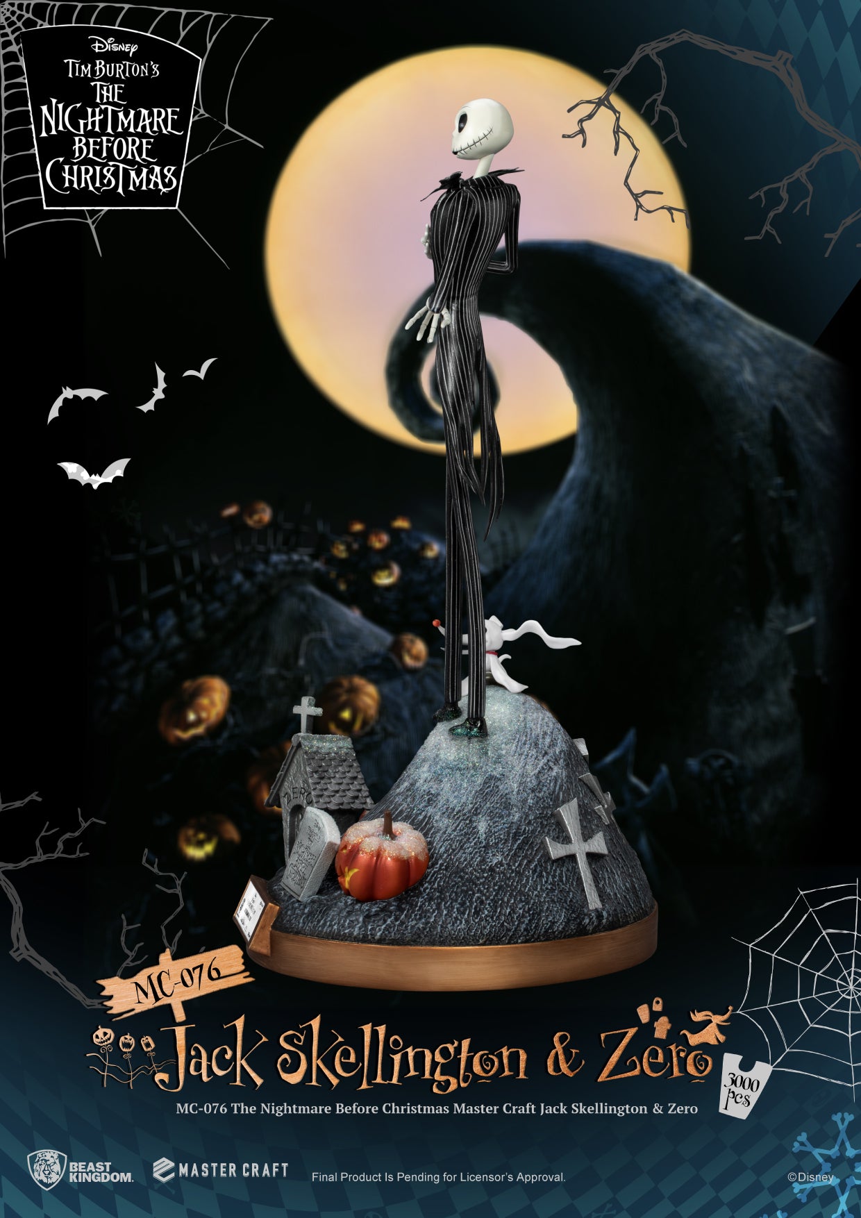 Jack Skellington and Zero Disney The Night Before Christmas Statue