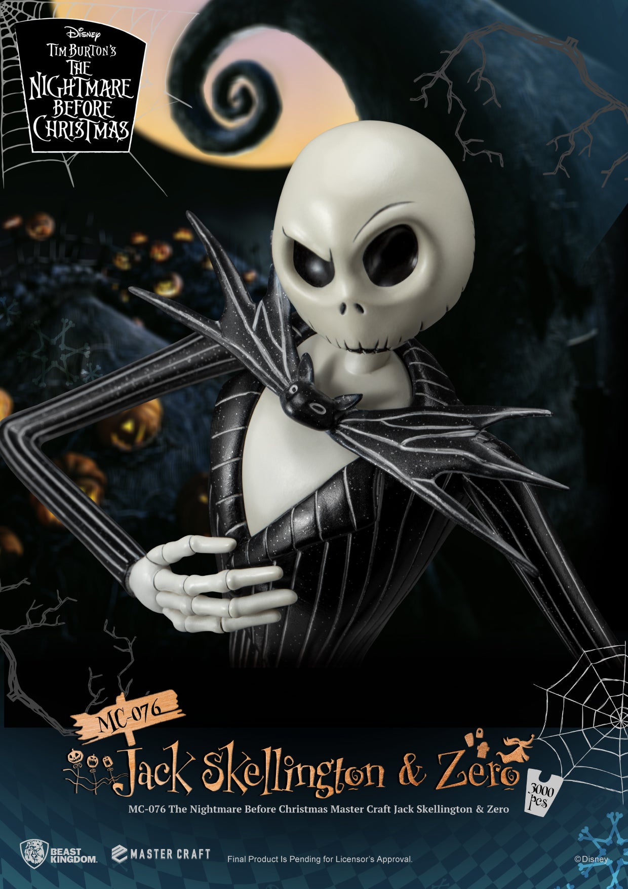Jack Skellington and Zero Disney The Night Before Christmas Statue