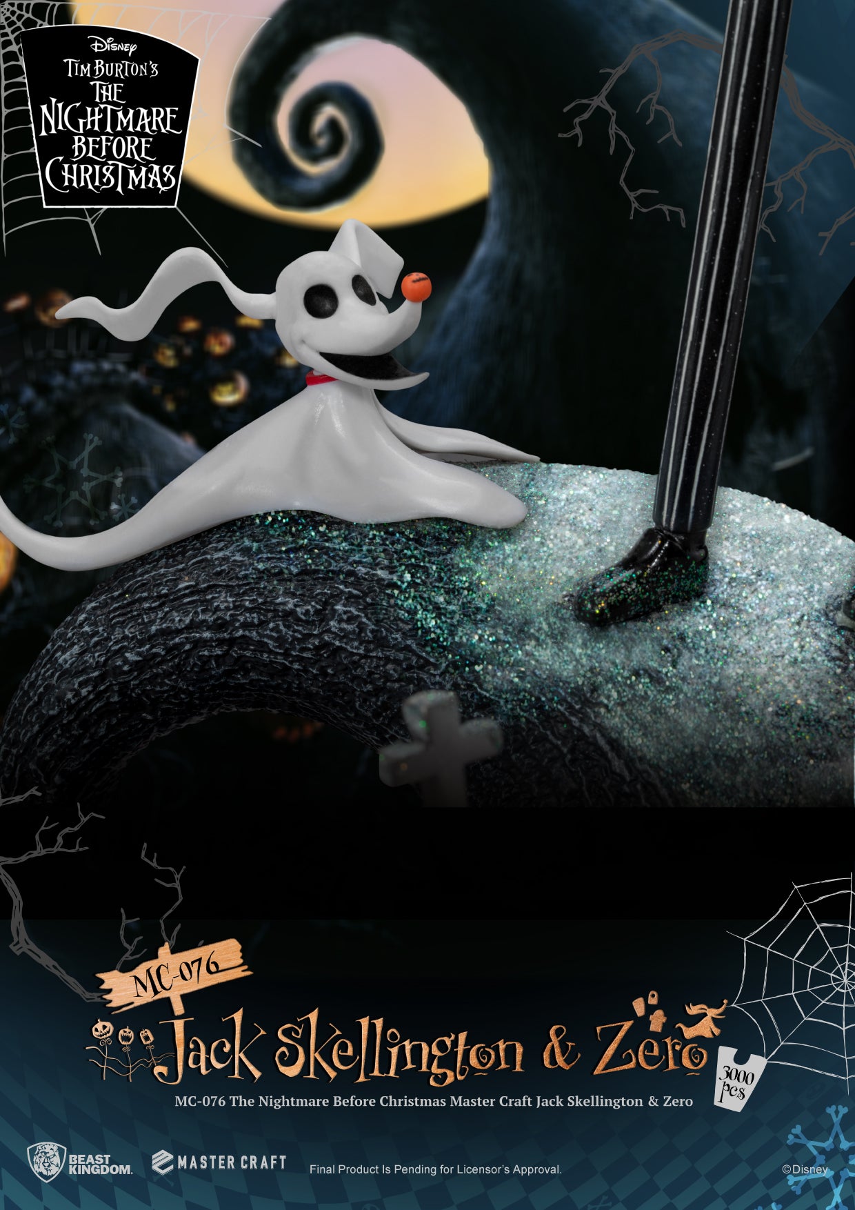 Jack Skellington and Zero Disney The Night Before Christmas Statue