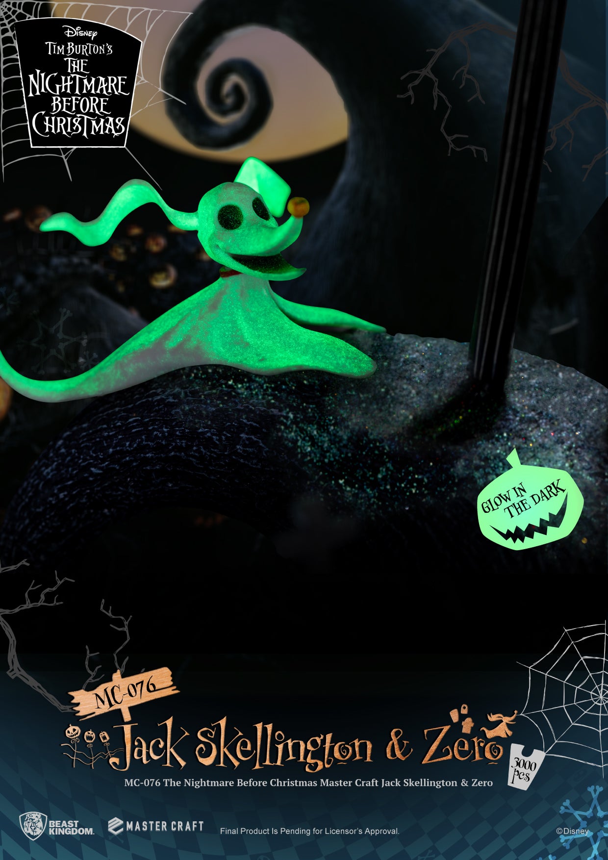 Jack Skellington and Zero Disney The Night Before Christmas Statue