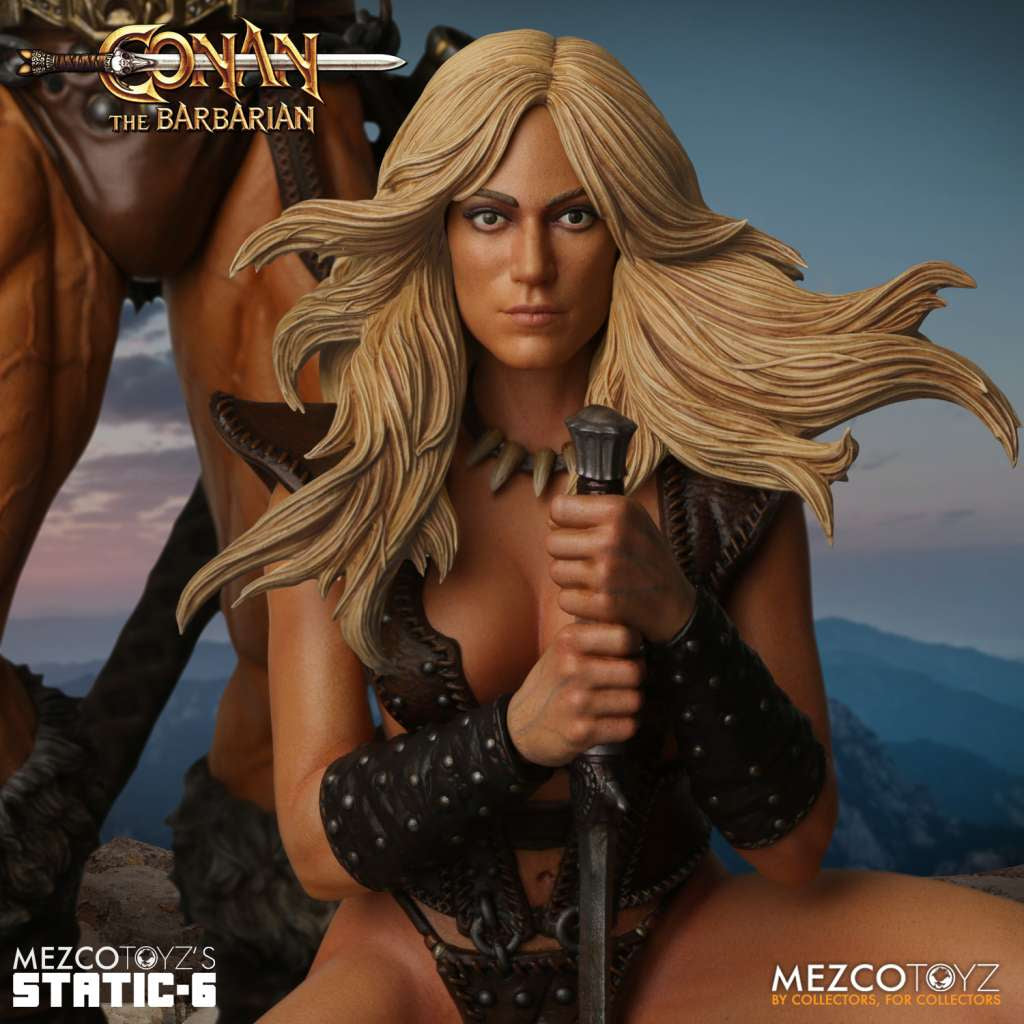 Conan The Barbarian Conan and Valeria Static-6 Mezco 1/6 Scale Statue Pre-order