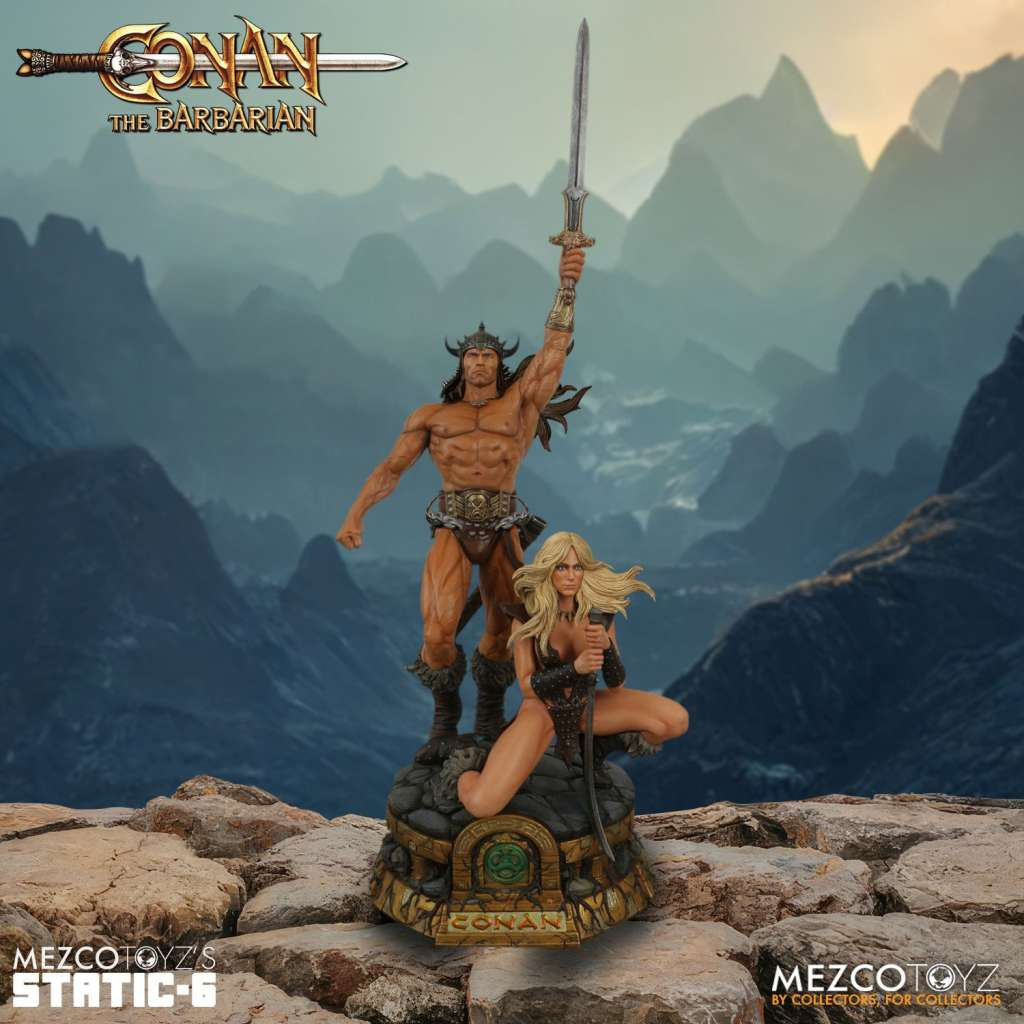 Conan The Barbarian Conan and Valeria Static-6 Mezco 1/6 Scale Statue Pre-order