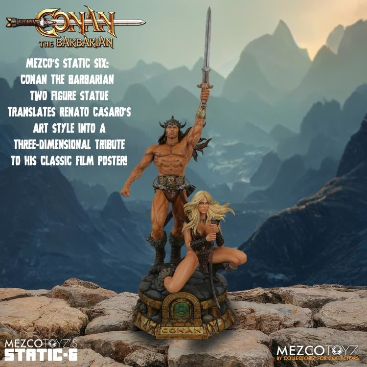 Conan The Barbarian Conan and Valeria Static-6 Mezco 1/6 Scale Statue Pre-order