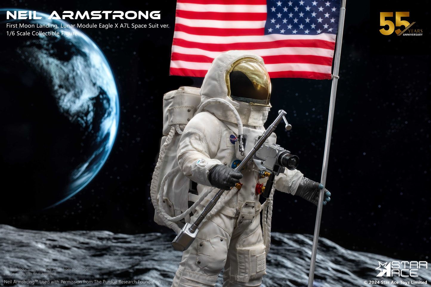 Neil Armstrong Deluxe 55th Anniversary Apollo 11 1/6 Scale Action Figure