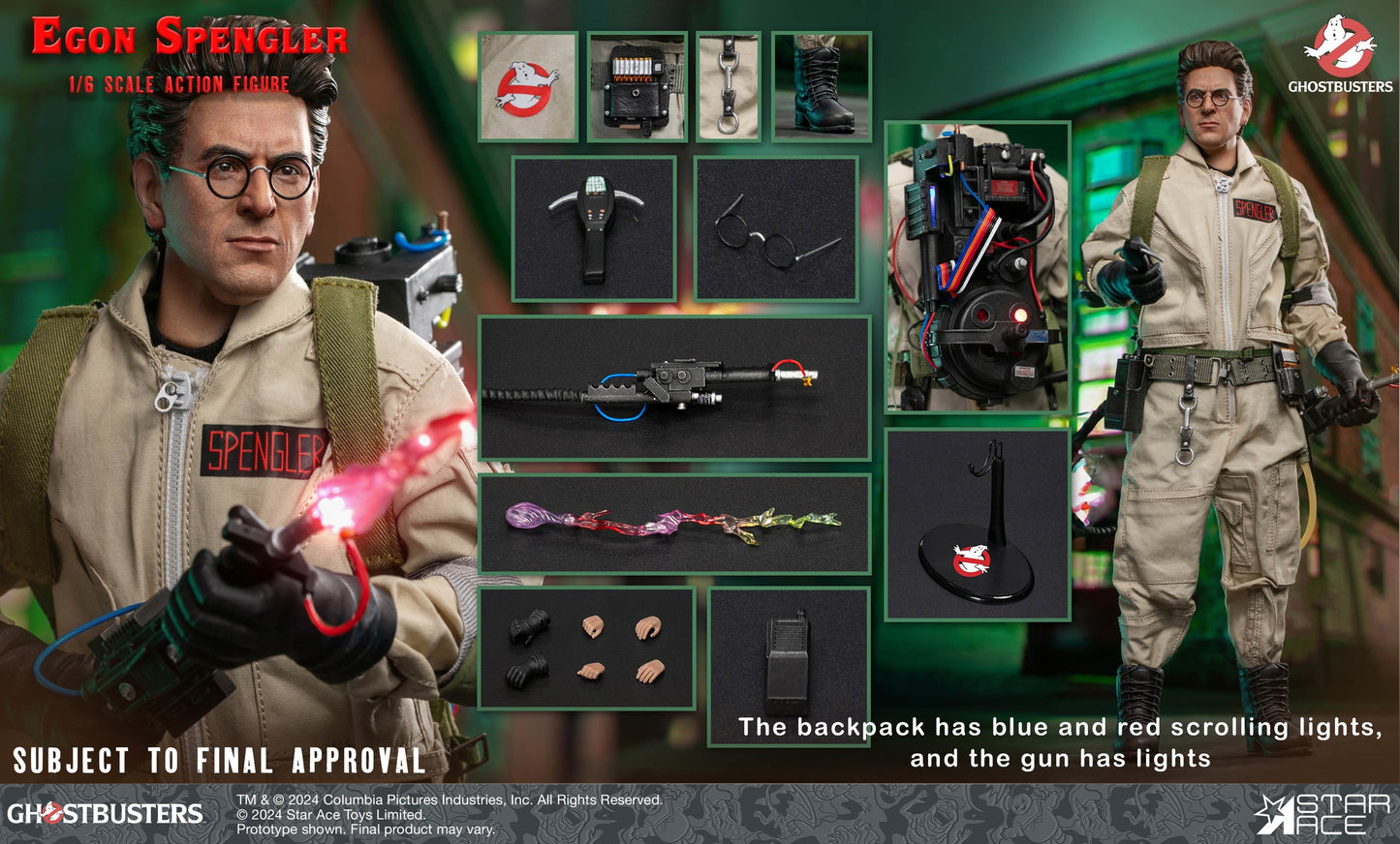 Egon Spengler Ghostbusters 1/6 Scale Action Figure