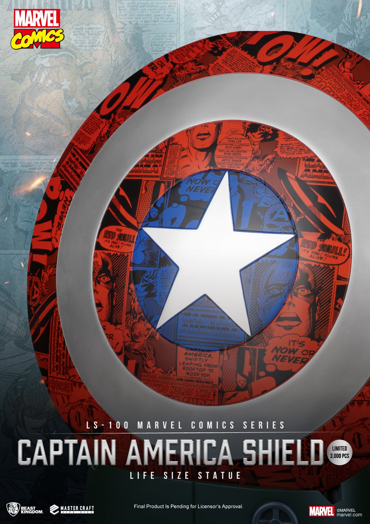 Captain America LS-100 Marvel Comics Life Size Shield Statue Pre-order