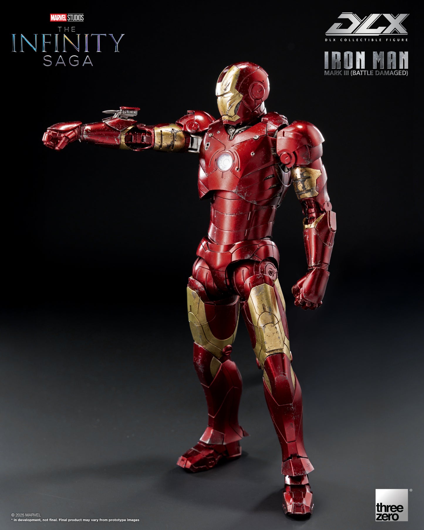 Iron Man Mark 3 Battle Damage Infinity Saga DLX Action Figure Pre-order