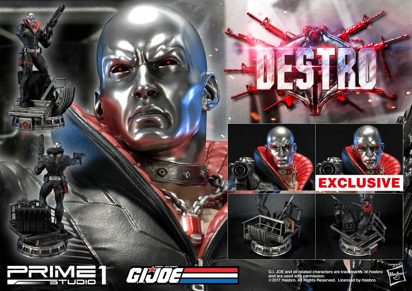 Destro Exclusive G.I. Joe 1/4 Scale Statue