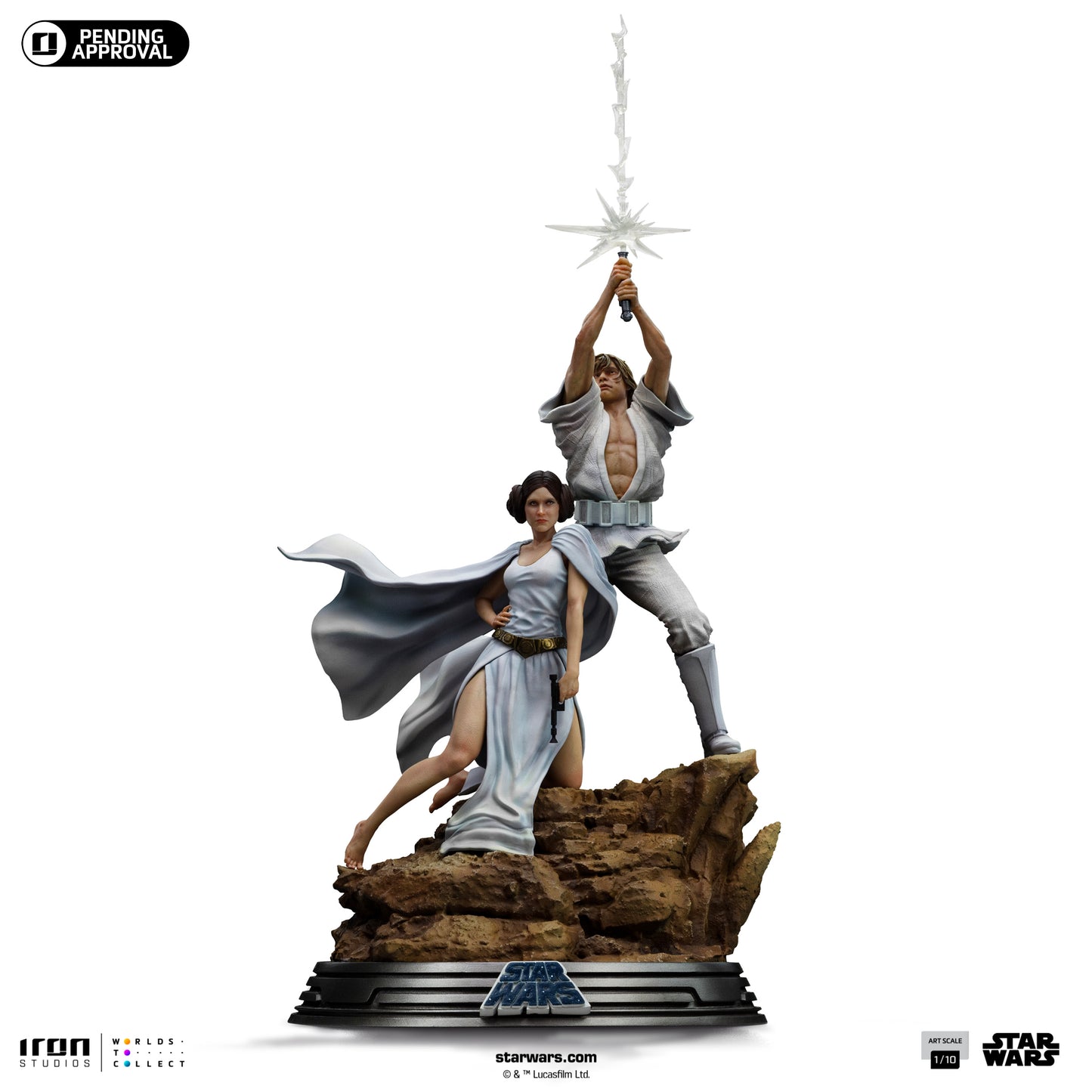 Luke and Leia Movie Poster Star Wars 1/10 Scale Statue Pre-order