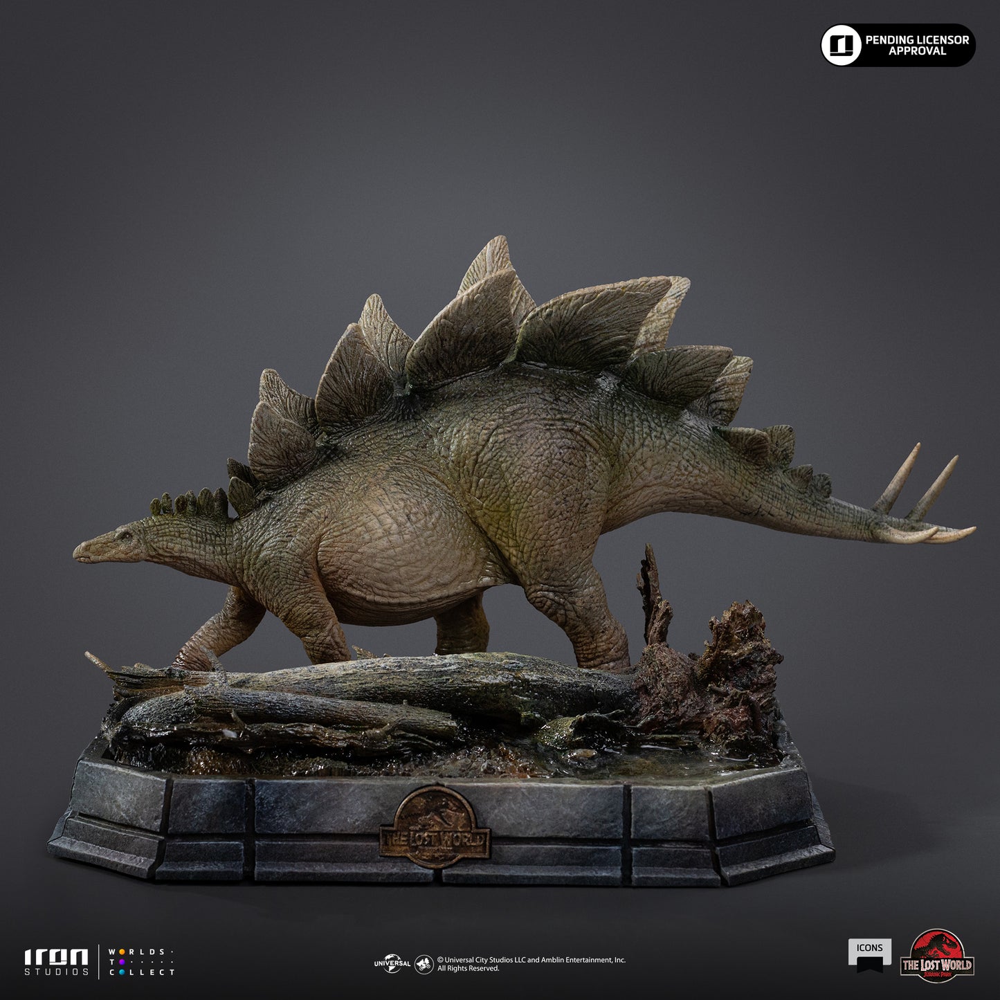 Stegosaurus The Lost World Jurassic Park Icons Non-scale Statue Pre-order