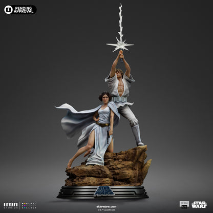 Luke and Leia Movie Poster Star Wars 1/10 Scale Statue Pre-order