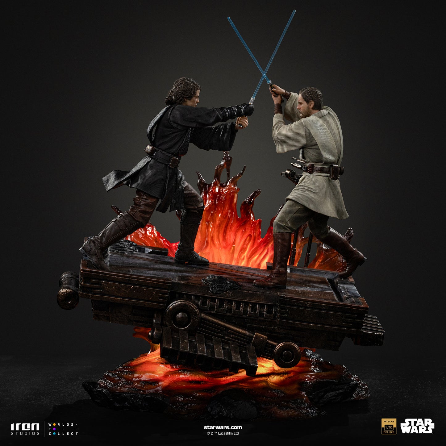 Anakin vs Obi-Wan Diorama Star Wars ROTS 1/10 Scale Statue Pre-order