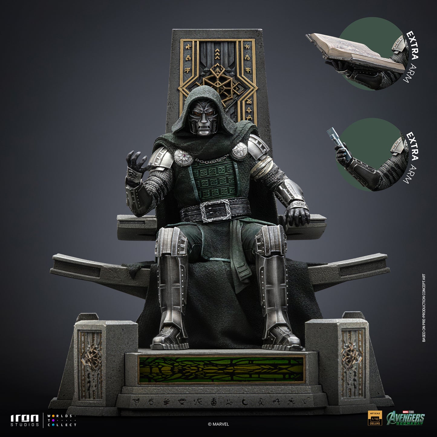 Doctor Doom on Throne Avengers Doomsday 1/10 Scale Statue Pre-order