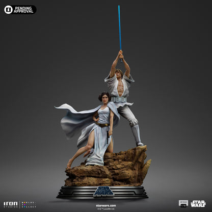 Luke and Leia Movie Poster Star Wars 1/10 Scale Statue Pre-order