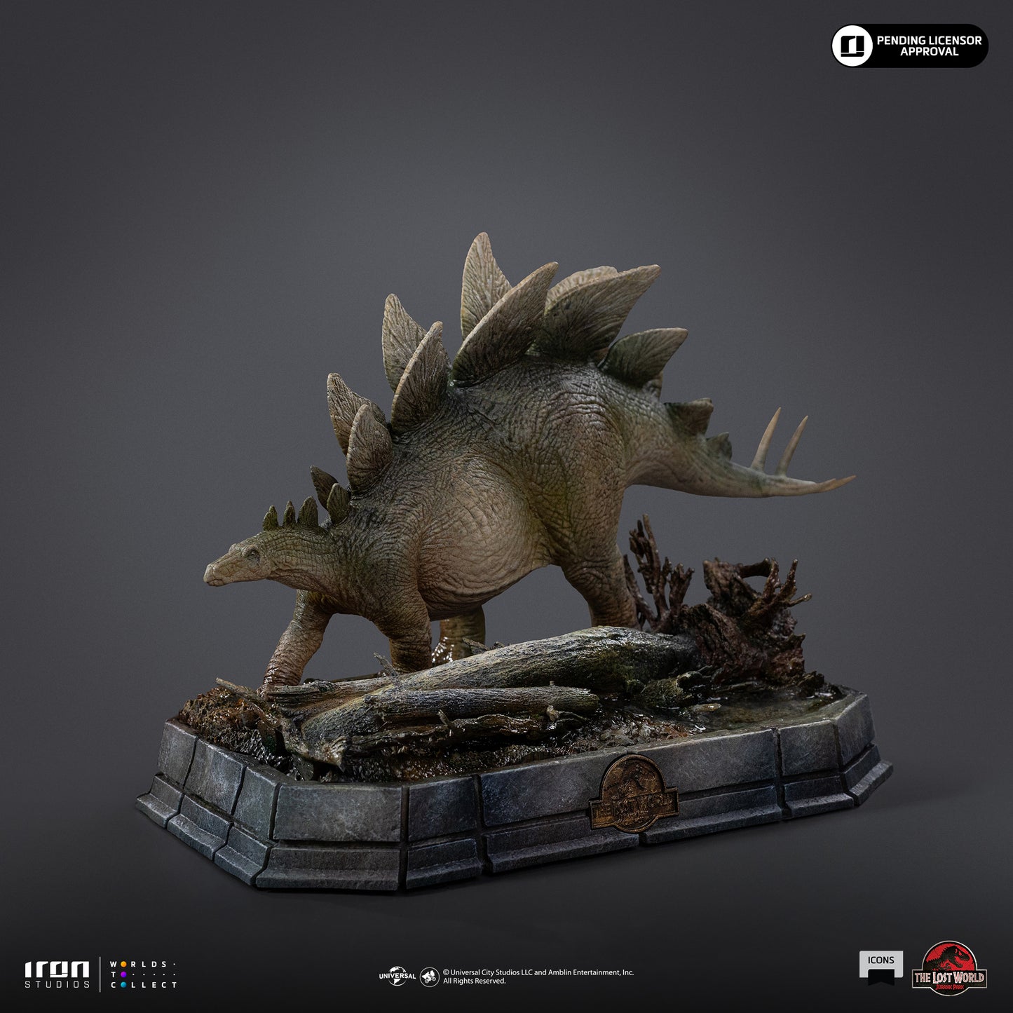 Stegosaurus The Lost World Jurassic Park Icons Non-scale Statue Pre-order