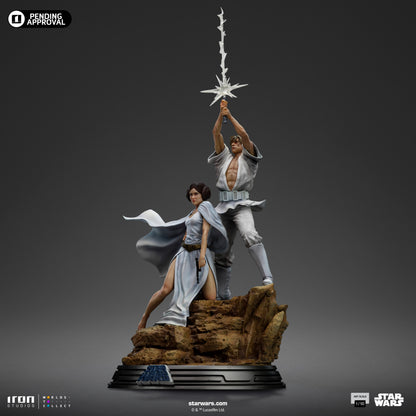 Luke and Leia Movie Poster Star Wars 1/10 Scale Statue Pre-order