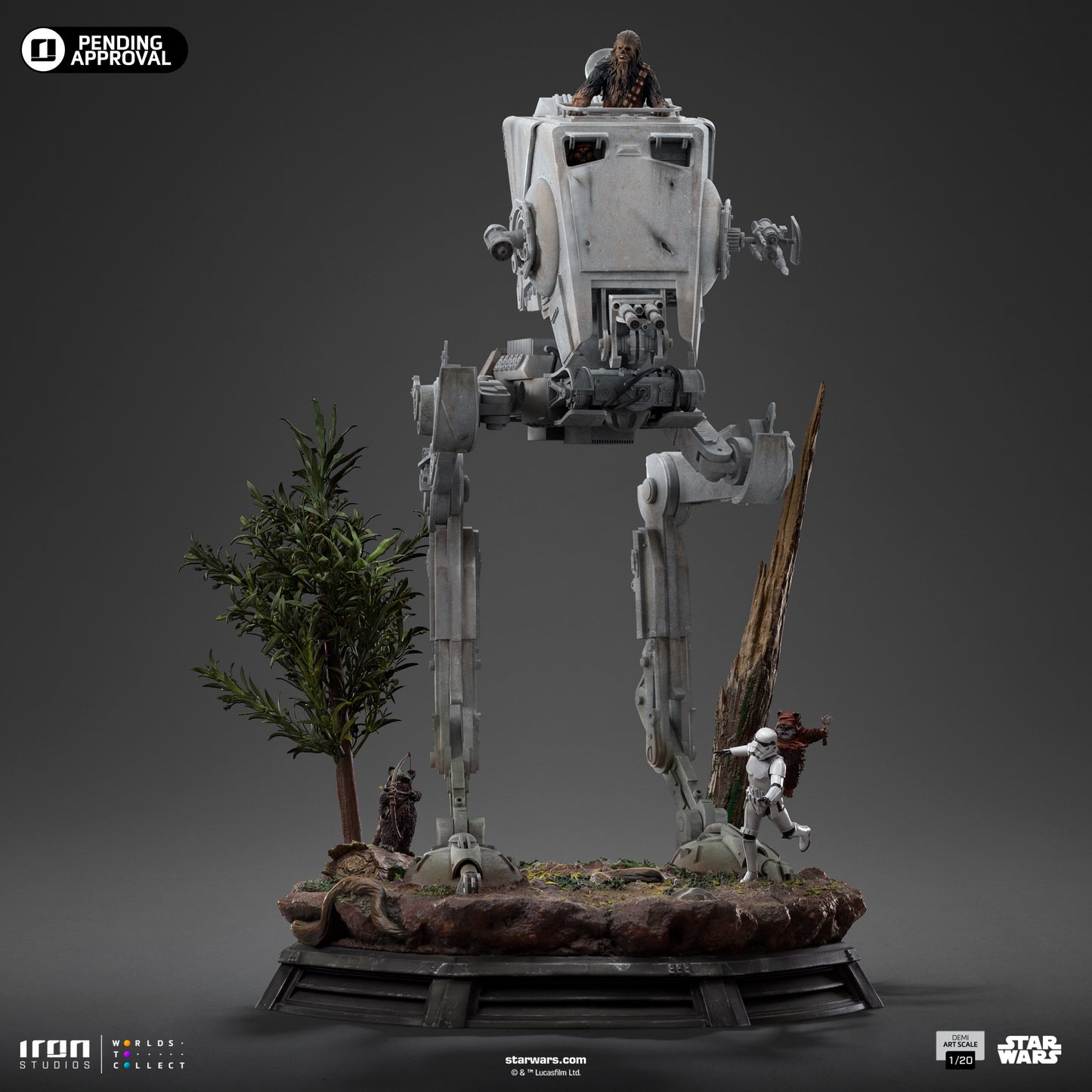 AT-ST and Chewbacca Star Wars 1/20 Scale Statue Pre-order