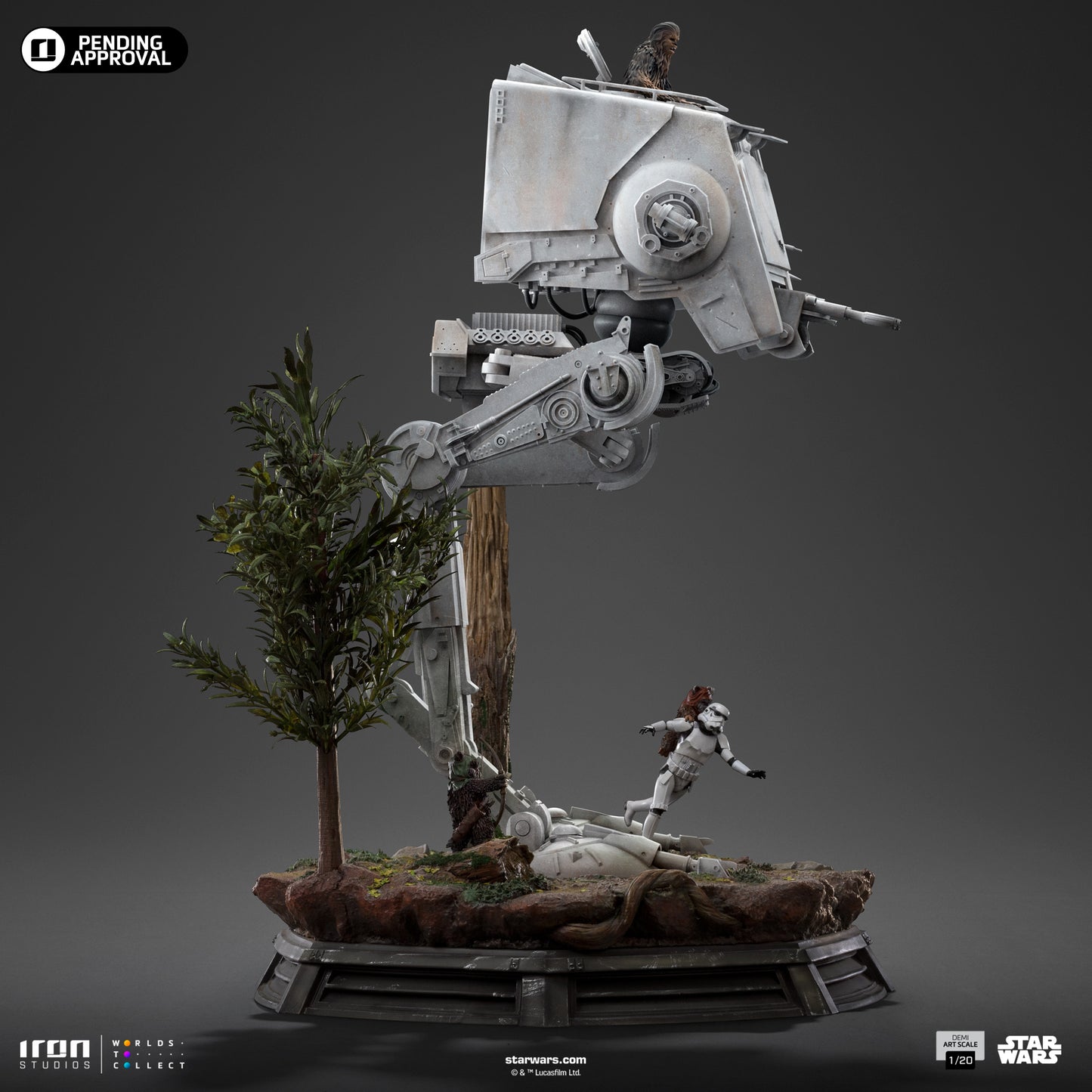 AT-ST and Chewbacca Star Wars 1/20 Scale Statue Pre-order