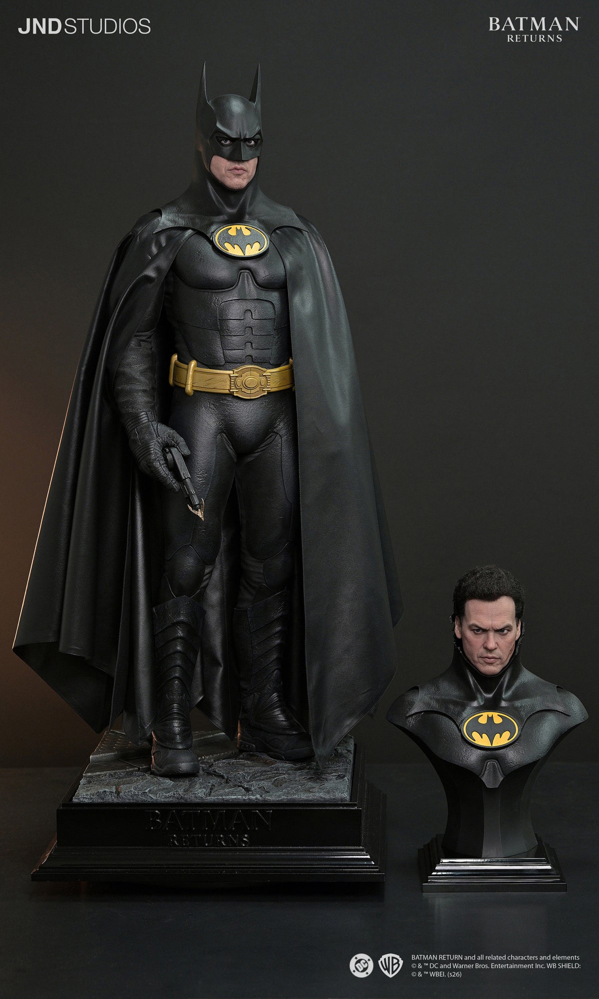 Batman and Bruce Wayne Batman Returns Dual Version 1/3 Scale Statue and Bust Pre-order