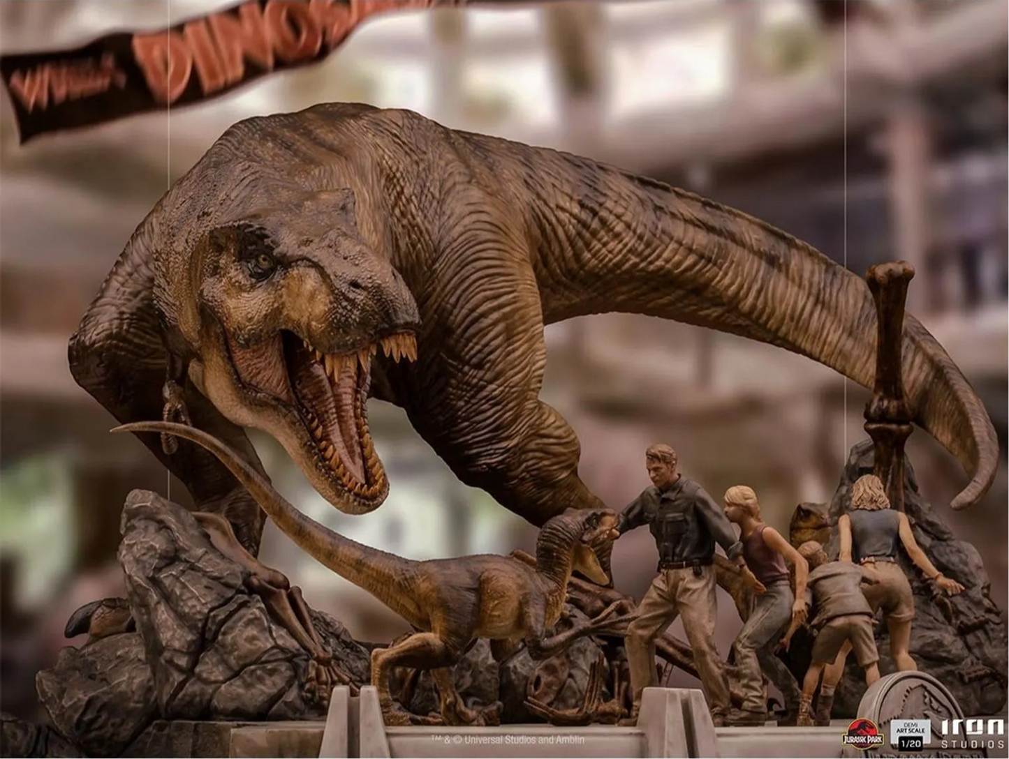 Jurassic Park The Final Scene Diorama 1/20 Scale Statue