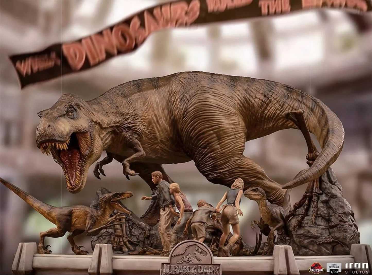 Jurassic Park The Final Scene Diorama 1/20 Scale Statue