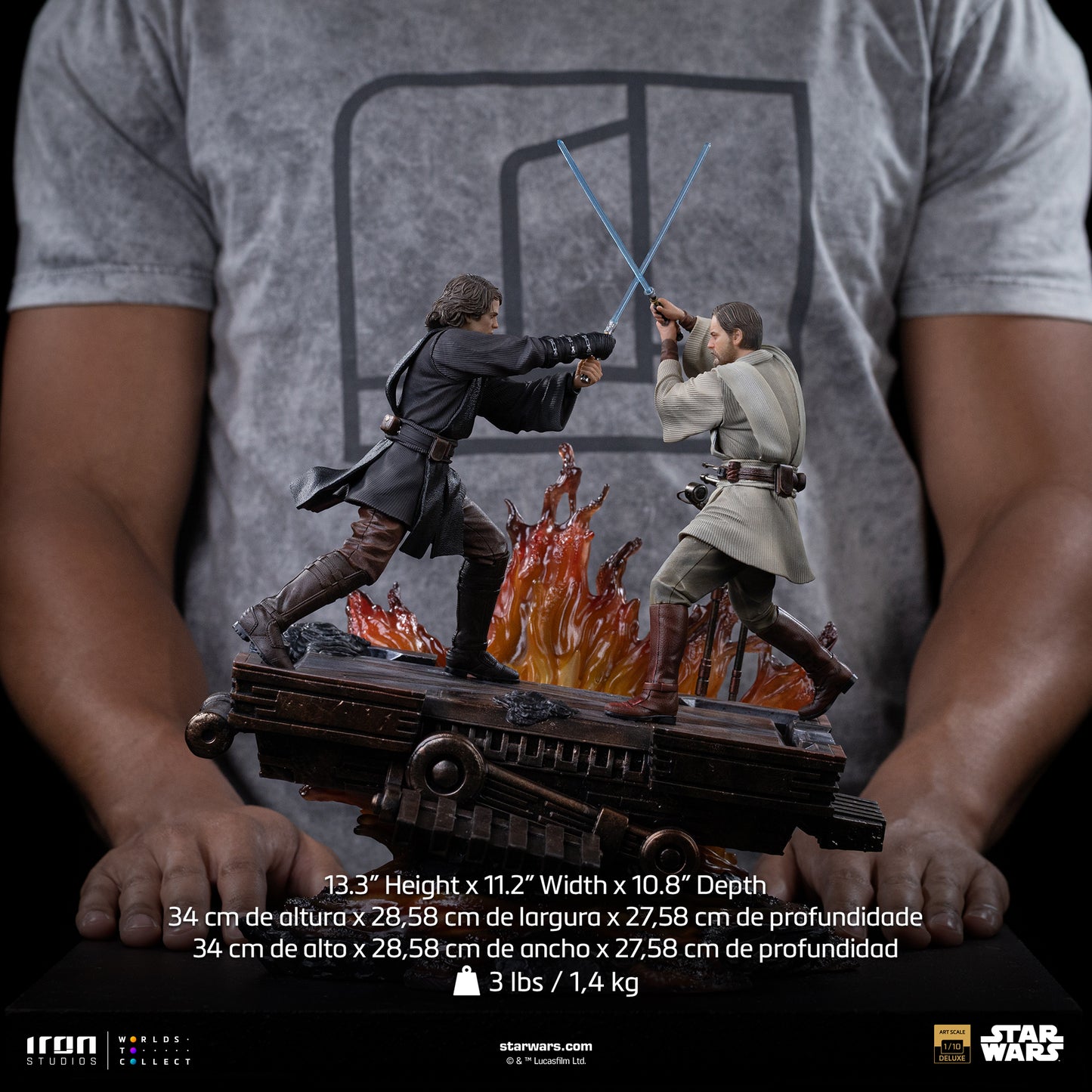 Anakin vs Obi-Wan Diorama Star Wars ROTS 1/10 Scale Statue Pre-order