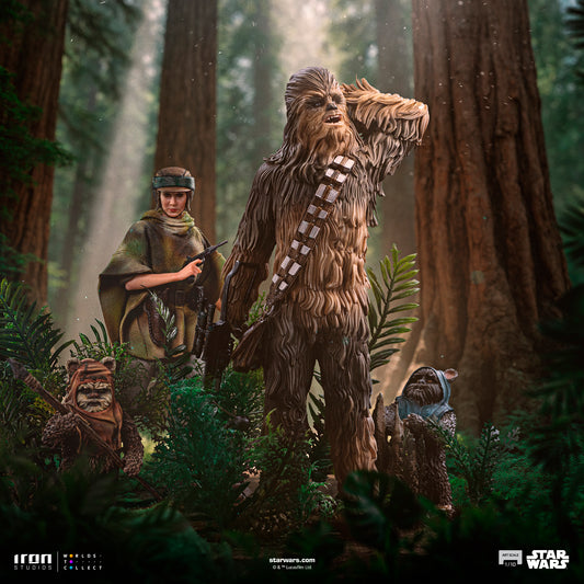 Chewbacca and Tokkat Star Wars ROTJ 1/10 Scale Statue Pre-order