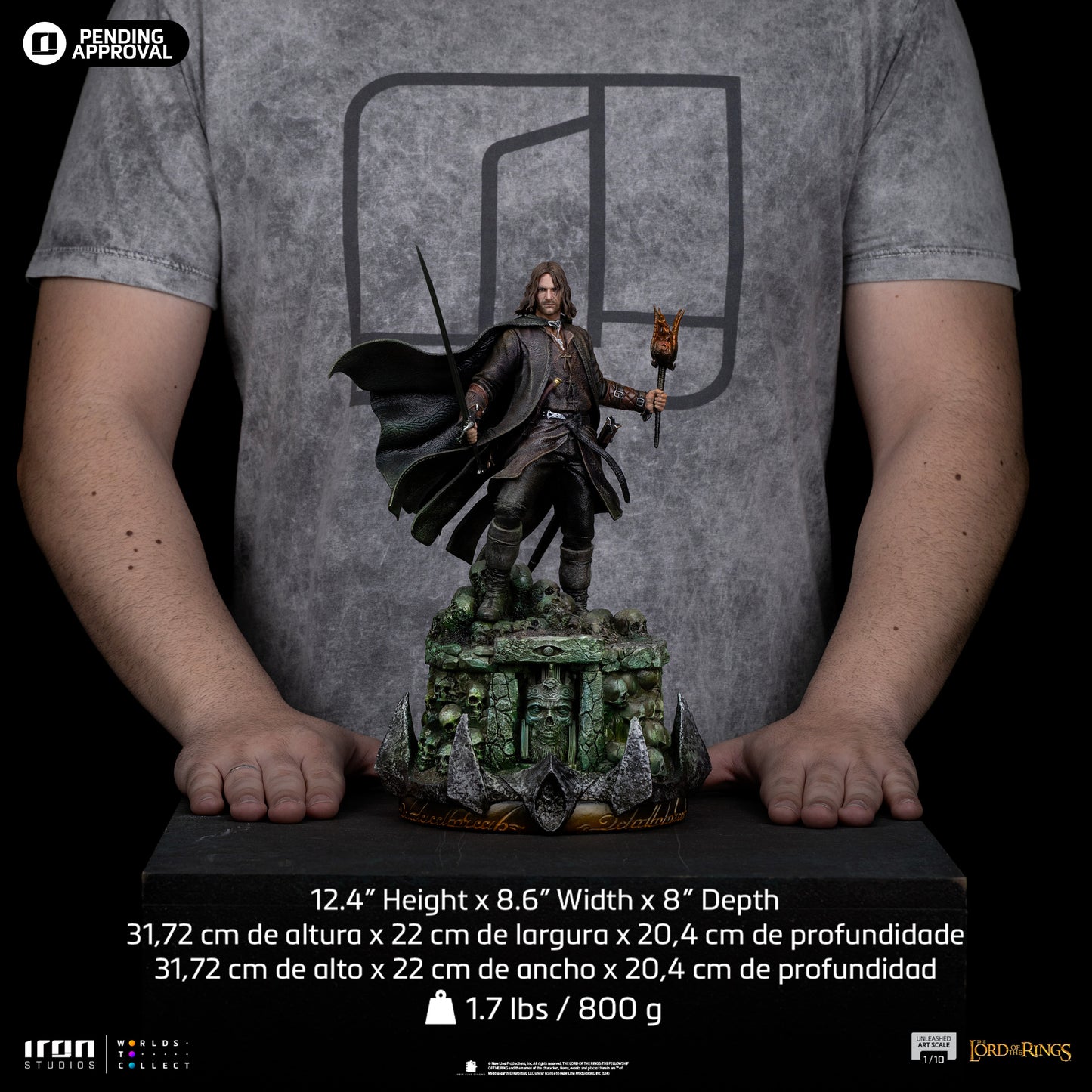 Aragorn Unleashed LOTR 1/10 Scale Statue Pre-order