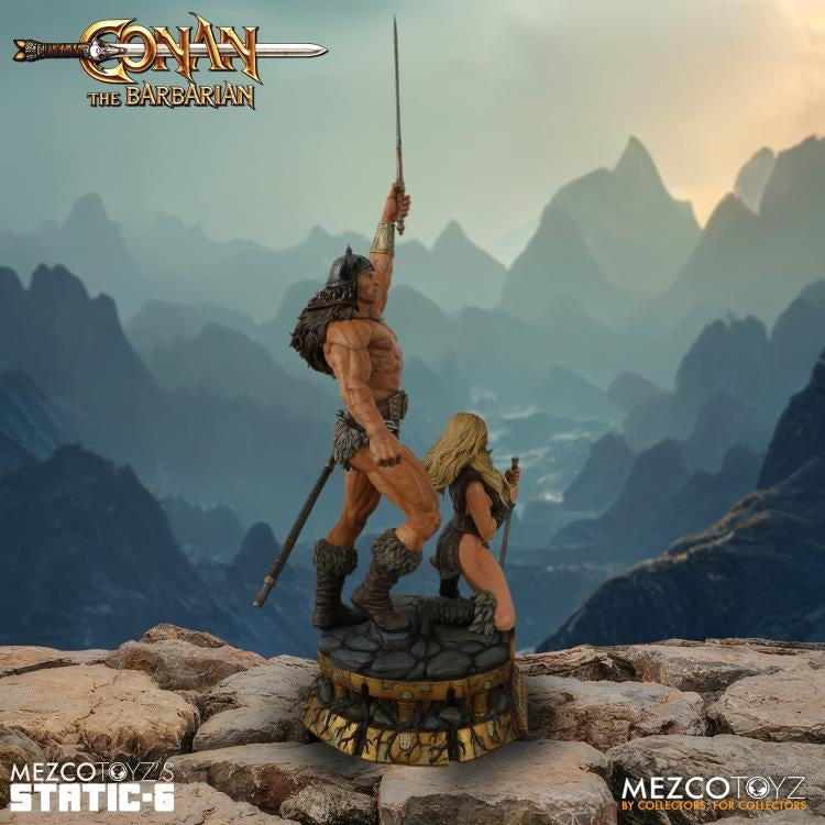 Conan The Barbarian Conan and Valeria Static-6 Mezco 1/6 Scale Statue Pre-order