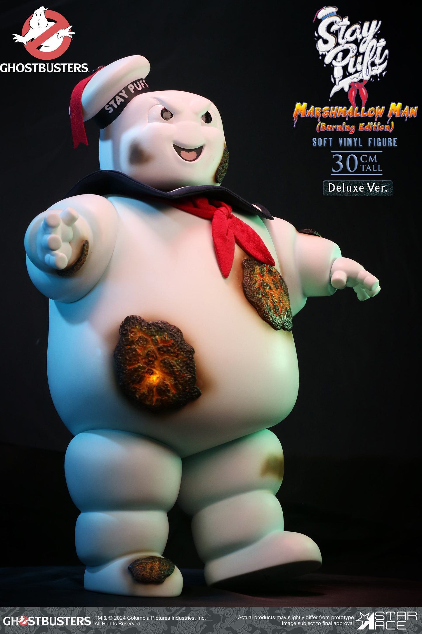 Stay Puft Marshmallow Man Ghostbusters Vinyl Figure Burning Edition Deluxe