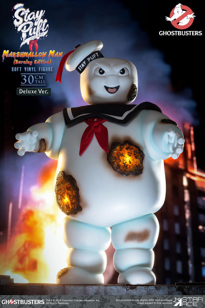 Stay Puft Marshmallow Man Ghostbusters Vinyl Figure Burning Edition Deluxe