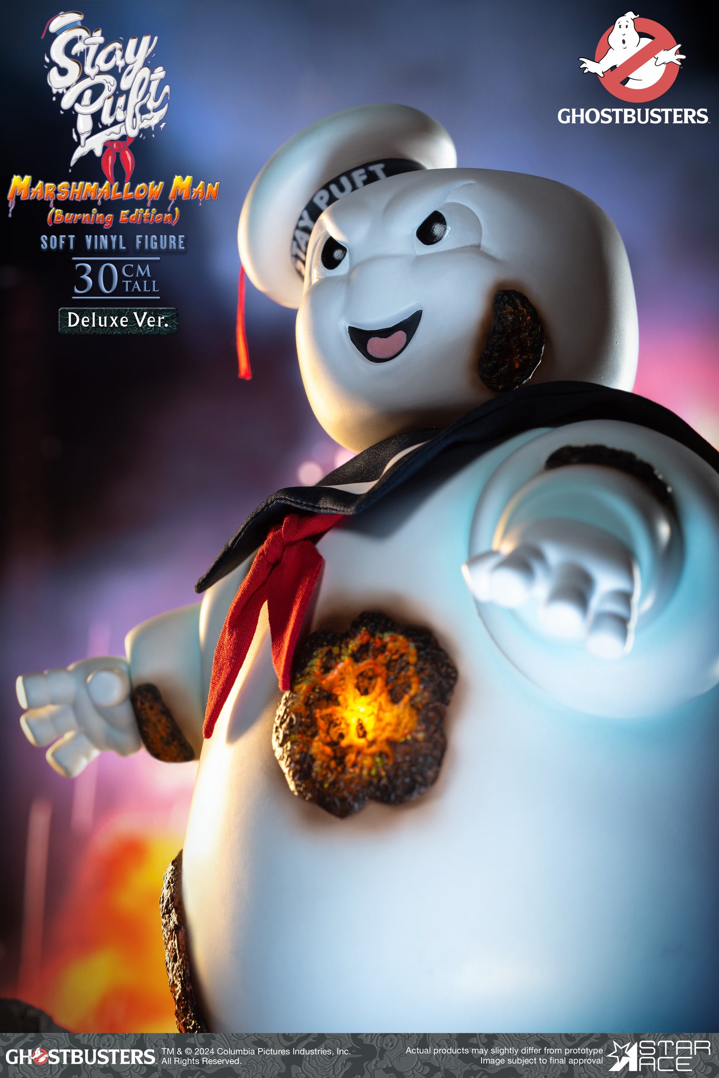 Stay Puft Marshmallow Man Ghostbusters Vinyl Figure Burning Edition Deluxe