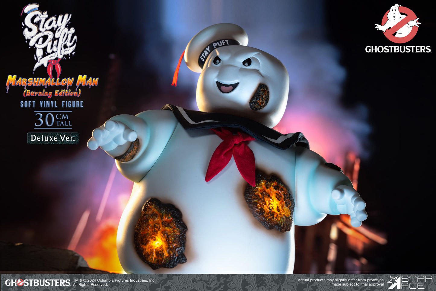 Stay Puft Marshmallow Man Ghostbusters Vinyl Figure Burning Edition Deluxe Pre-order