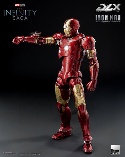 Iron Man Mark 3 Battle Damage Infinity Saga DLX Action Figure Pre-order