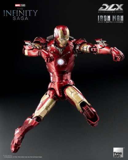 Iron Man Mark 3 Battle Damage Infinity Saga DLX Action Figure Pre-order