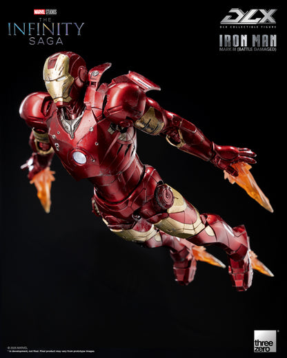 Iron Man Mark 3 Battle Damage Infinity Saga DLX Action Figure Pre-order