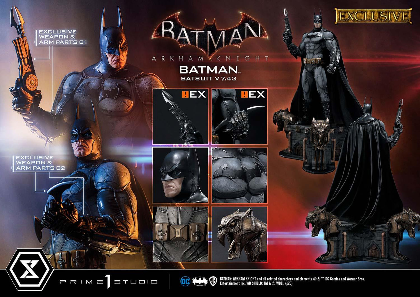 Batman Arkham Knight Batsuit v7.43 Exclusive 1/3 Scale Statue